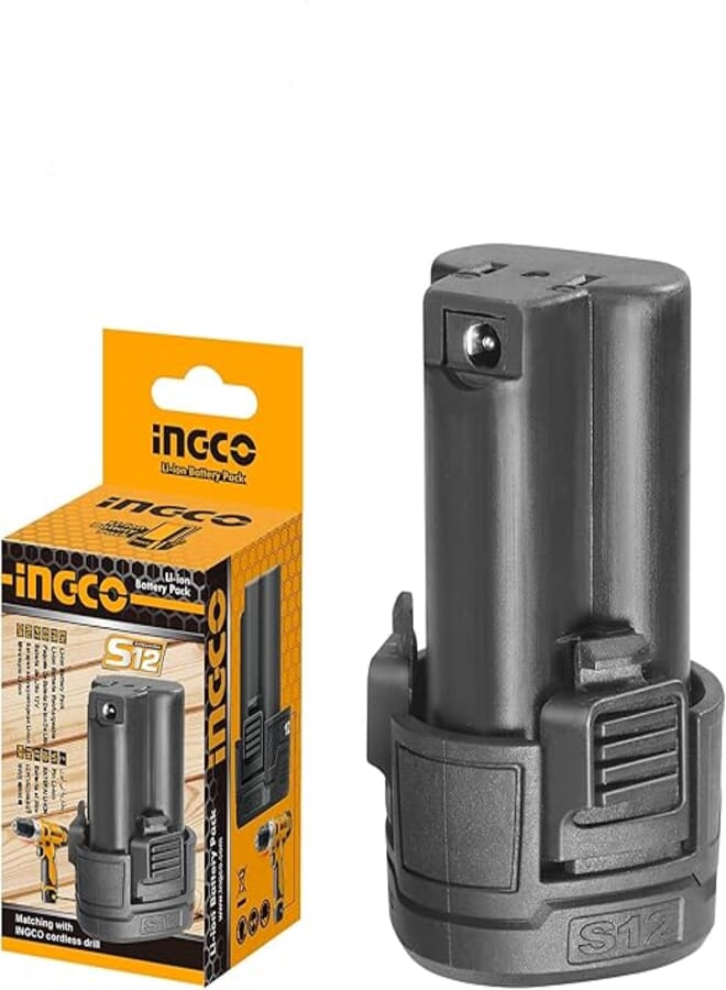INGCO 12V Lithium-Ion 1.5Ah Battery Pack, One Battery fits All S12 Multiple Tools